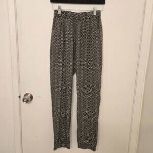W118 by Walter Baker Printed Pants – Women’s XS – Elastic Waist – Black & Cream